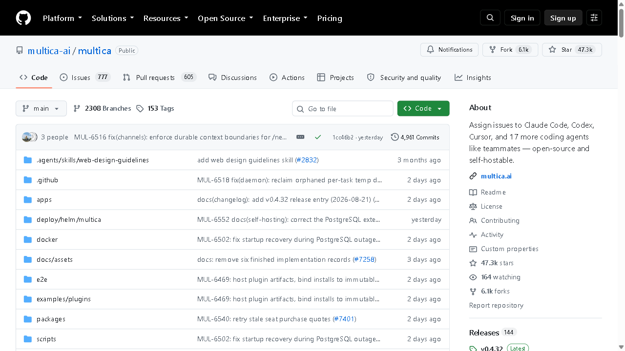 Multica GitHub 首页
